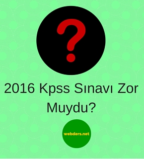 2016 kpss sınavı