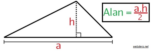 üçgenin alanı nasıl bulunur